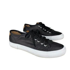Frye Women's Maya Low Lace Sneaker Black Leather Casual Size 8 M